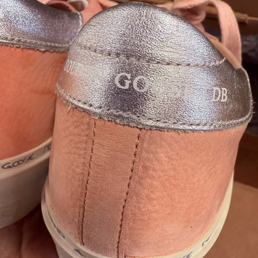 Golden Goose sz 7B Pink and Silver Sneakers NEW with Box - Picture 14 of 16